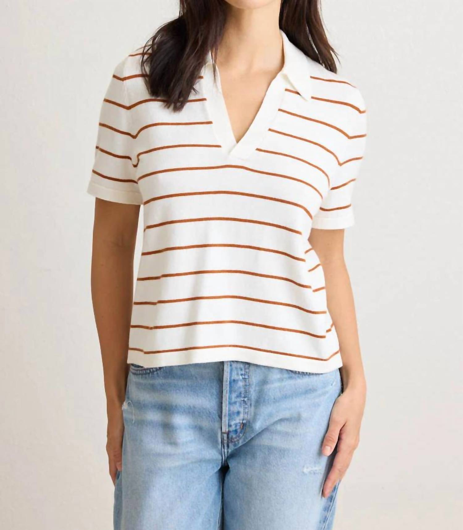 Not Monday - Noah V-neck Short Sleeve Top