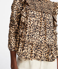 MUNTHE Crisp Blouse in camel - women's blouse - alternate view