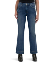 KUT FROM THE KLOTH Kelsey High Rise Ankle Flare With Wide Hem Jean in vibrant - women's jeans