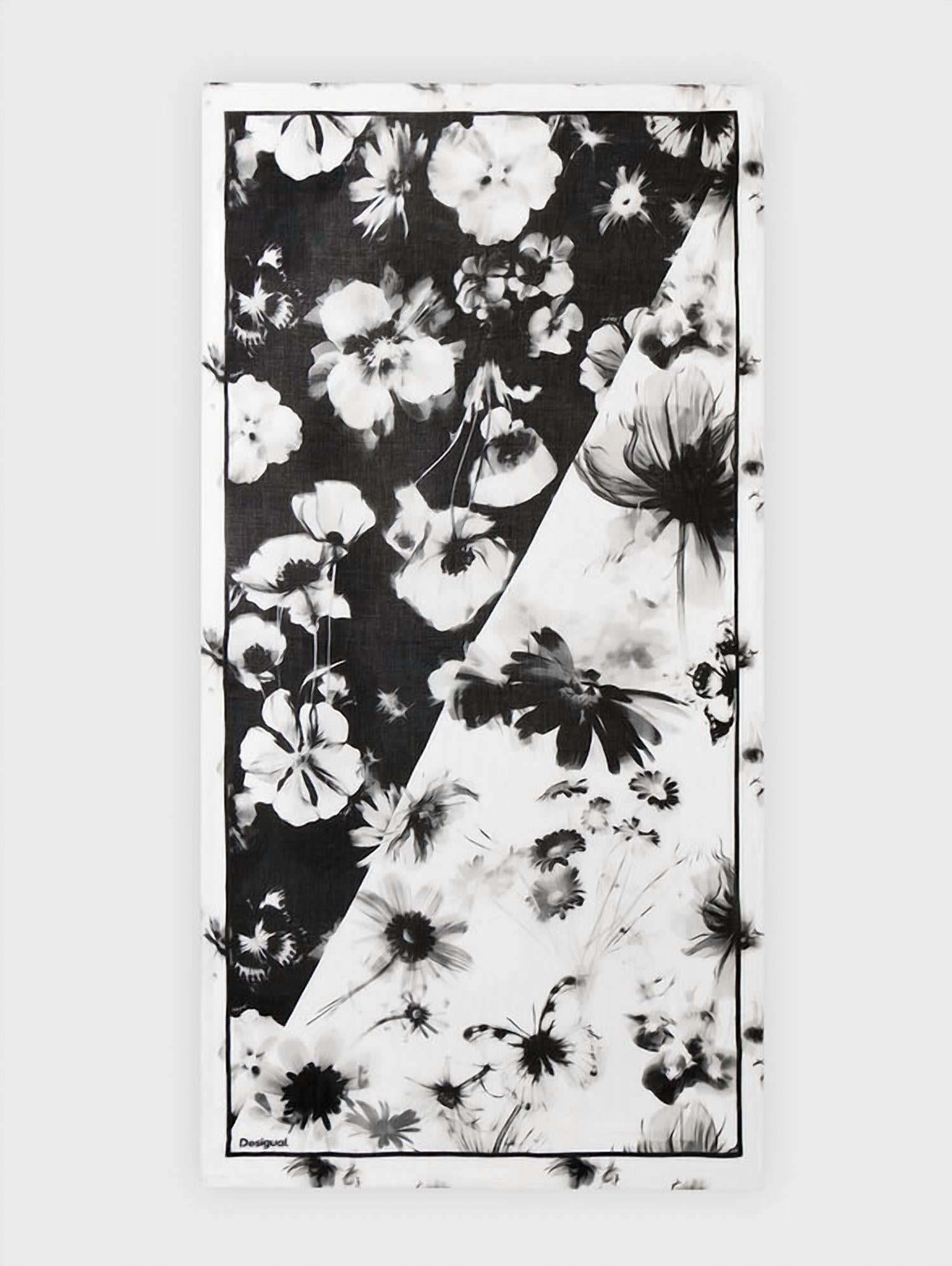 Desigual - FLORAL DENIM FOULARD SCARF