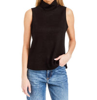 DREW Madi Turtleneck Top in black - women's tank top