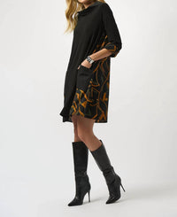 Joseph Ribkoff - Abstract Print 3/4 Sleeves Dress
