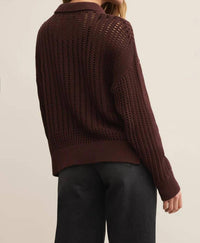 Z Supply - Looking Glass Crochet Polo Sweater