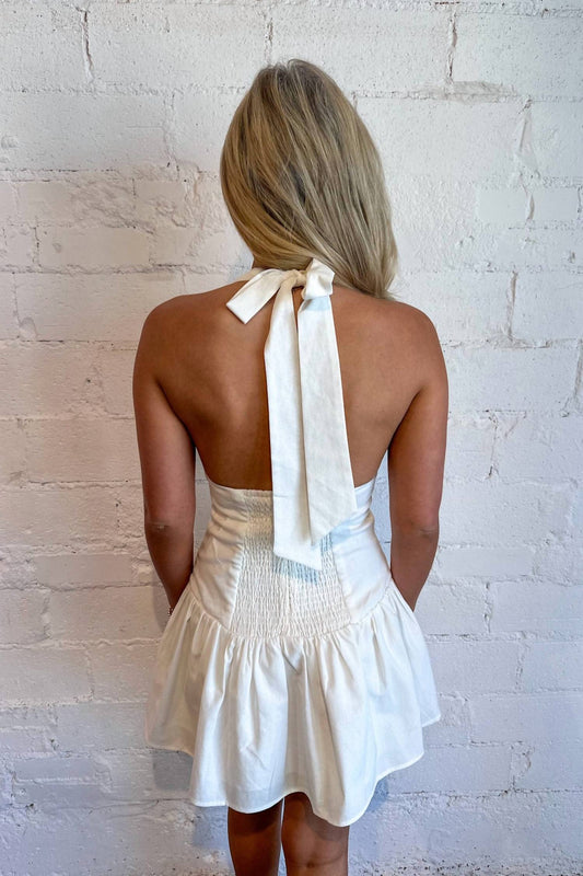 Cotton Candy - Sunlit Bloom V-neck Mini Dress