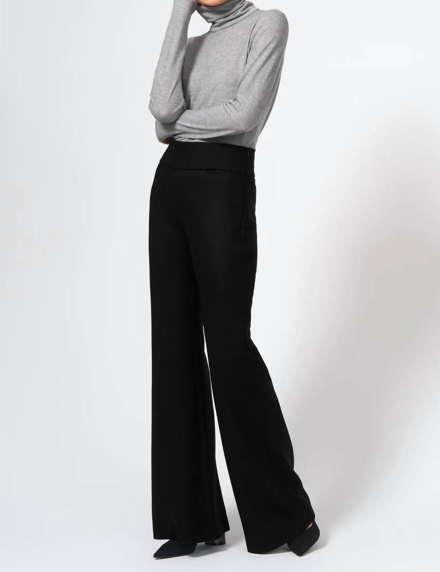 Harris Boulevard - Felted Jersey Wide Leg Pant
