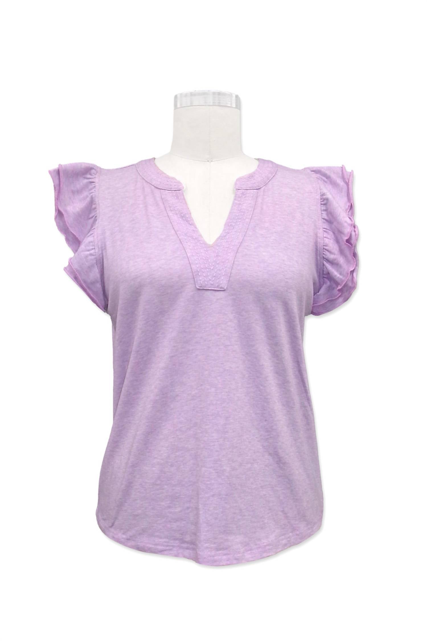 Paparazzi - Women's Linen Jersey Ruffle Tank