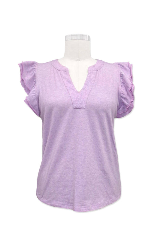 Paparazzi - Women's Linen Jersey Ruffle Tank