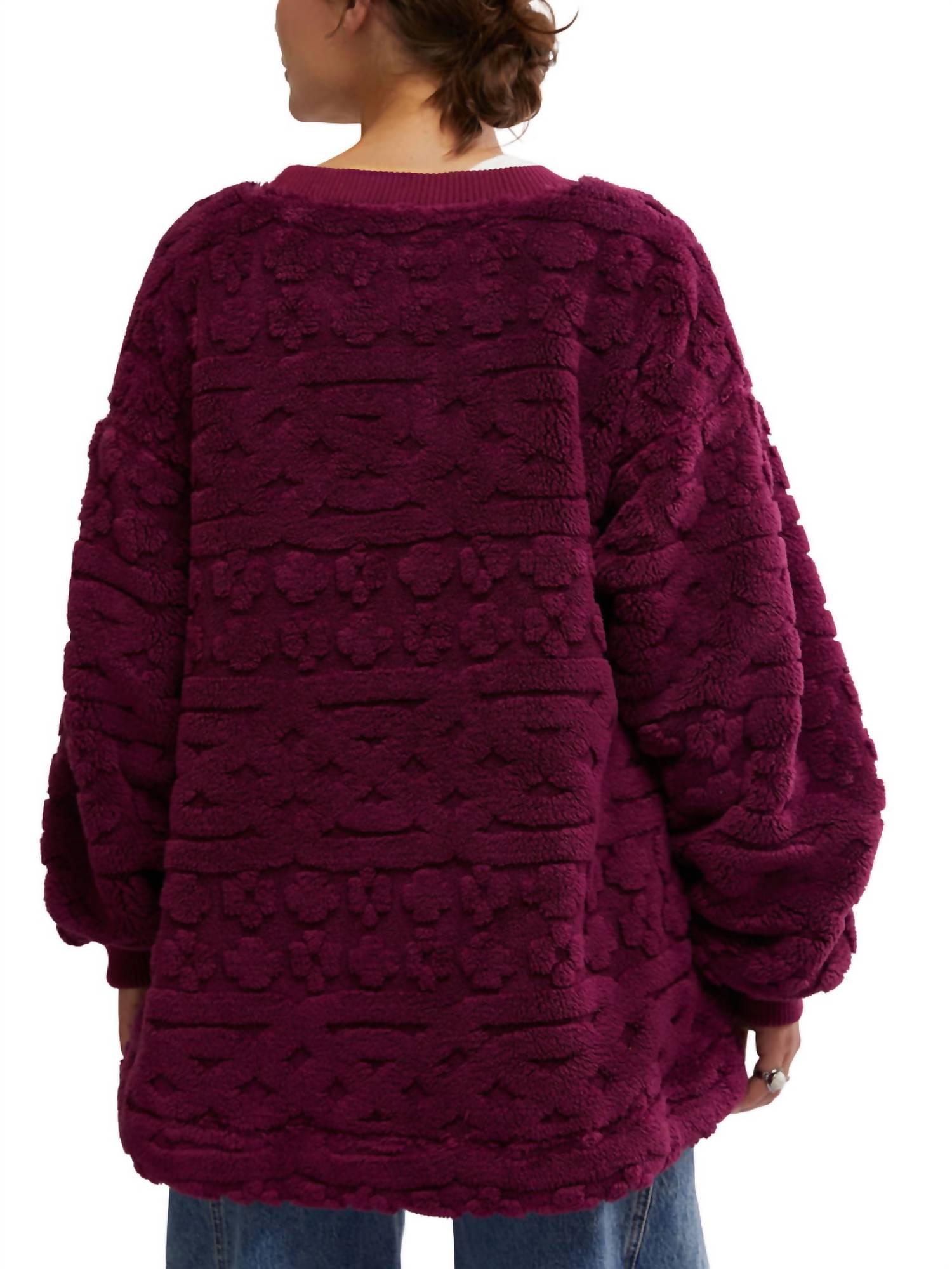 Free People - Cable Knit Sweatshirt