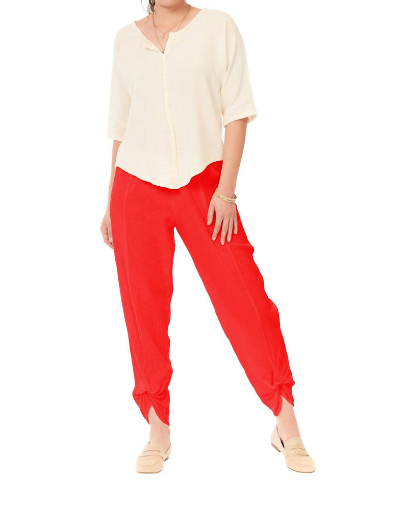 Oh My Gauze! Zoey Pant in crimson - women's pants