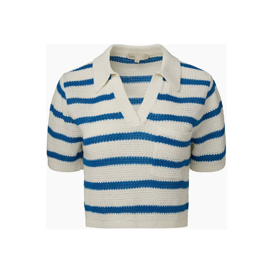 Onia - Women Linen Knit Cropped Polo