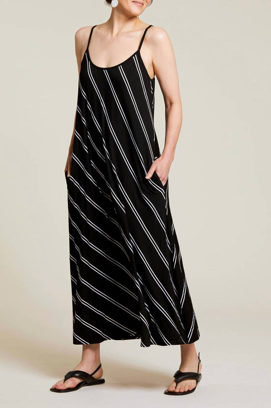 Tribal - Long Sleeve Sleeveless Stripe Dress