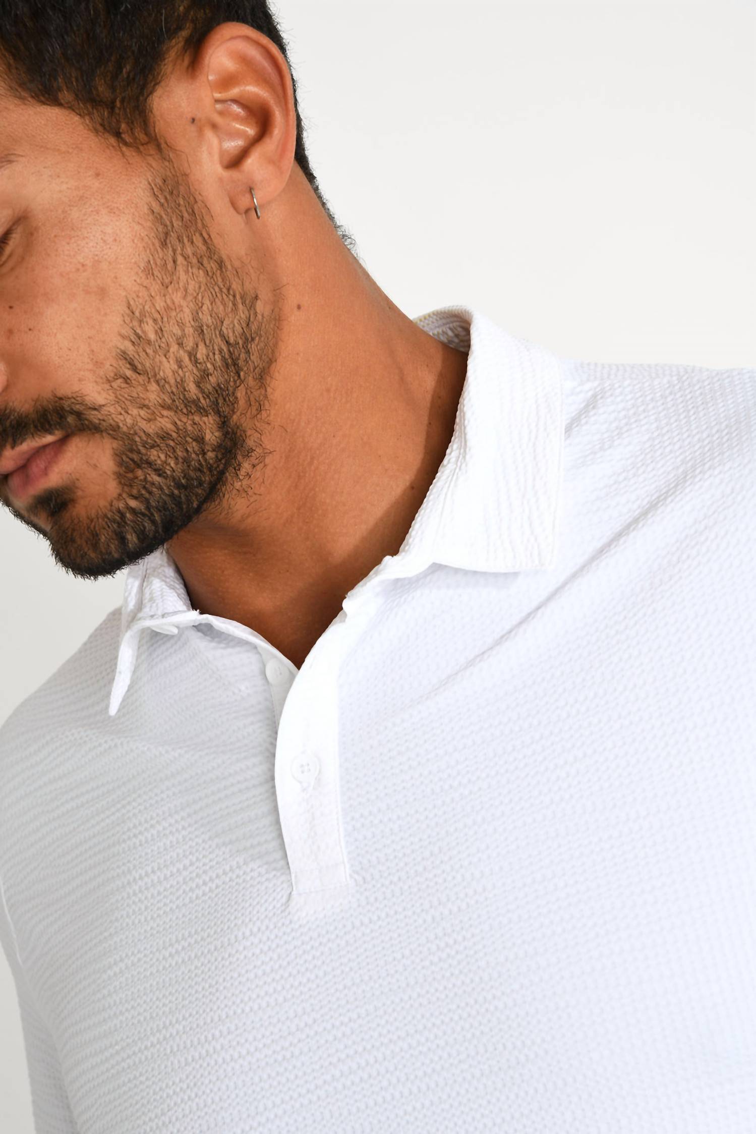 Cala 1789 - Vasco Trieste Embossed Fabric Polo Shirt