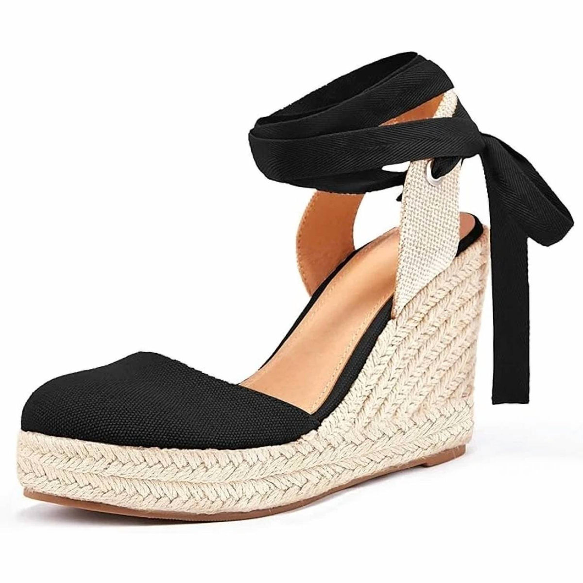 Ermonn - Women's Espadrille Platform Ankle Strap Sandals