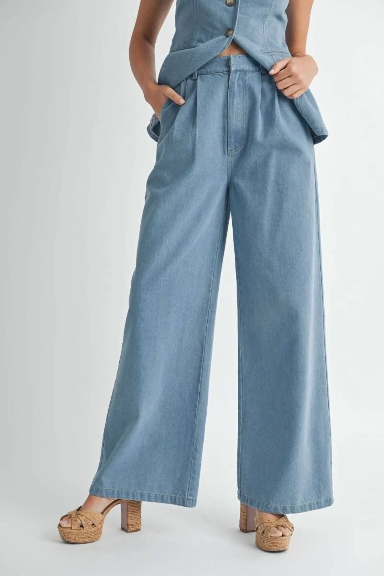 Mable - Tuti Denim Vest & Pant Set