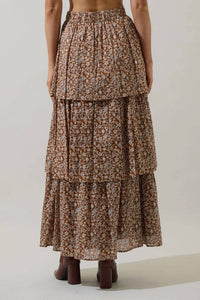 Sugarlips - Floral Flow Tiered Maxi Skirt