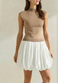 Able - Balloon Contrast Mini Dress