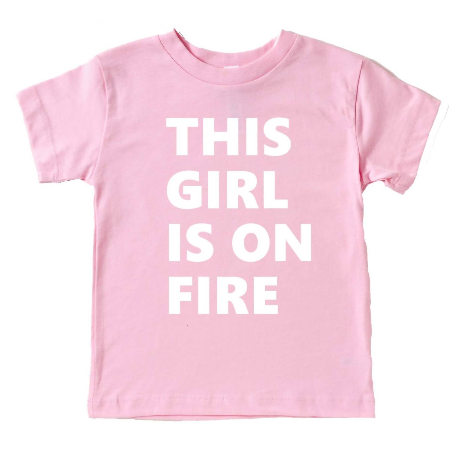 Bella + Canvas - Girl's This Girl Is On Fire Summer Tee