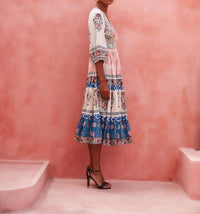 Mo Maya - Peacock Flare Dress