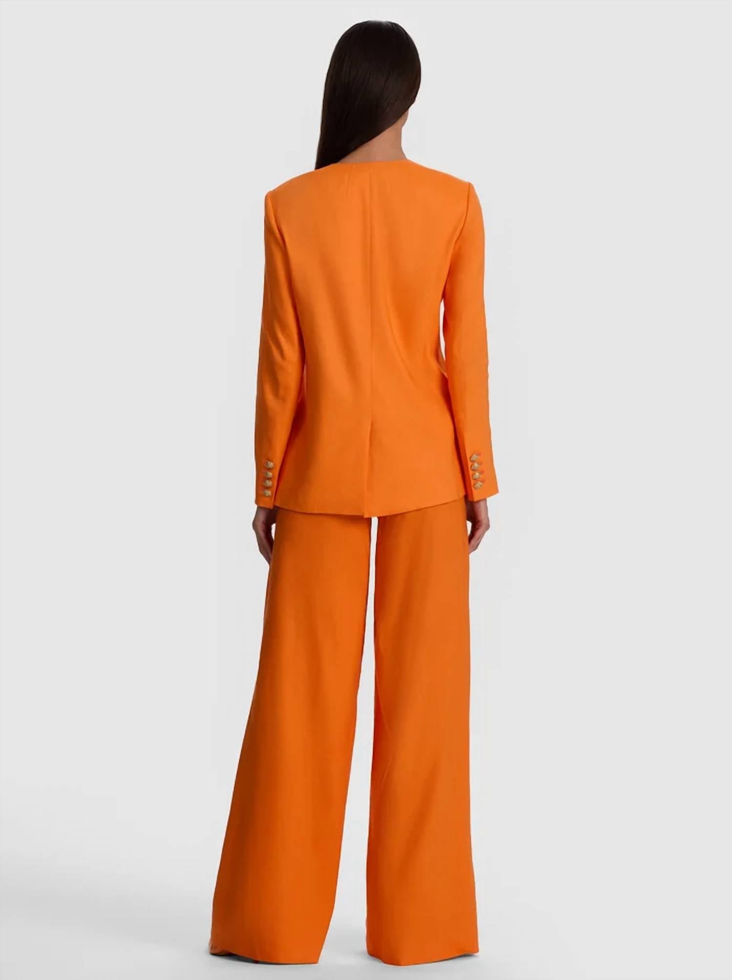 Alice + Olivia - Corbin Collarless Angled Blazer