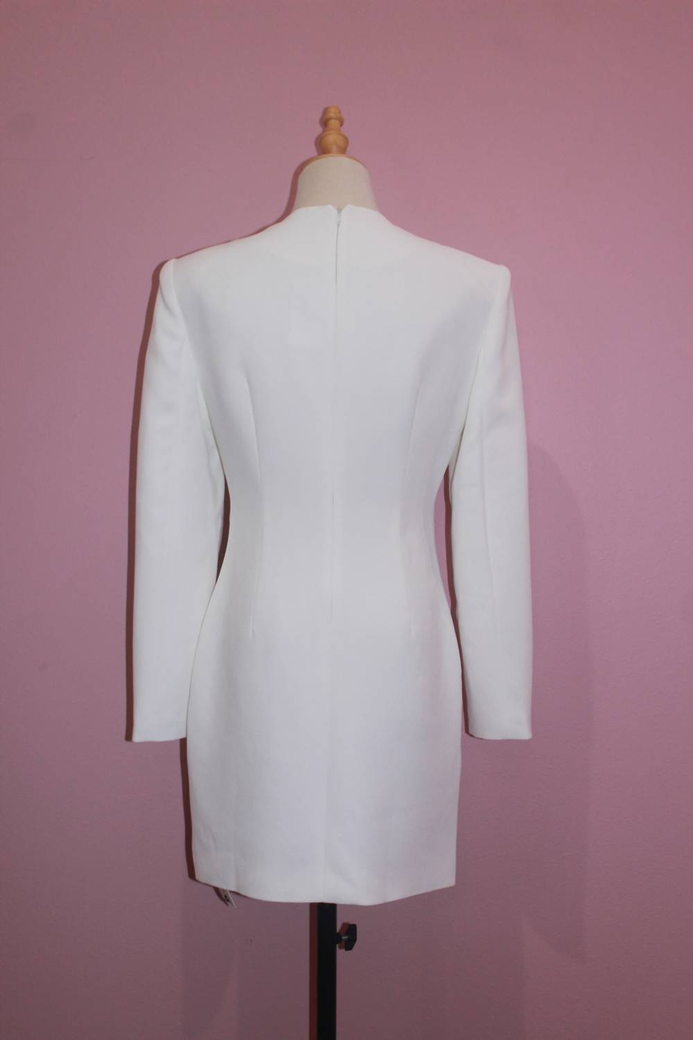 Productseeker 3d Floral Beaded Long-sleeve Mini Dress in white - women's dress - view 4