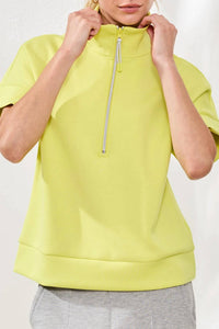 Tribal - Techno Lux Mock Neck Zip Top