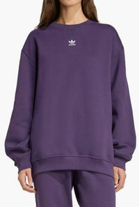 adidas Essentials Oversized Crew Sweatshirt in purple - women's top