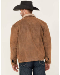 Cripple Creek - Men's Sherpa Lined Suede Trucker Jacket