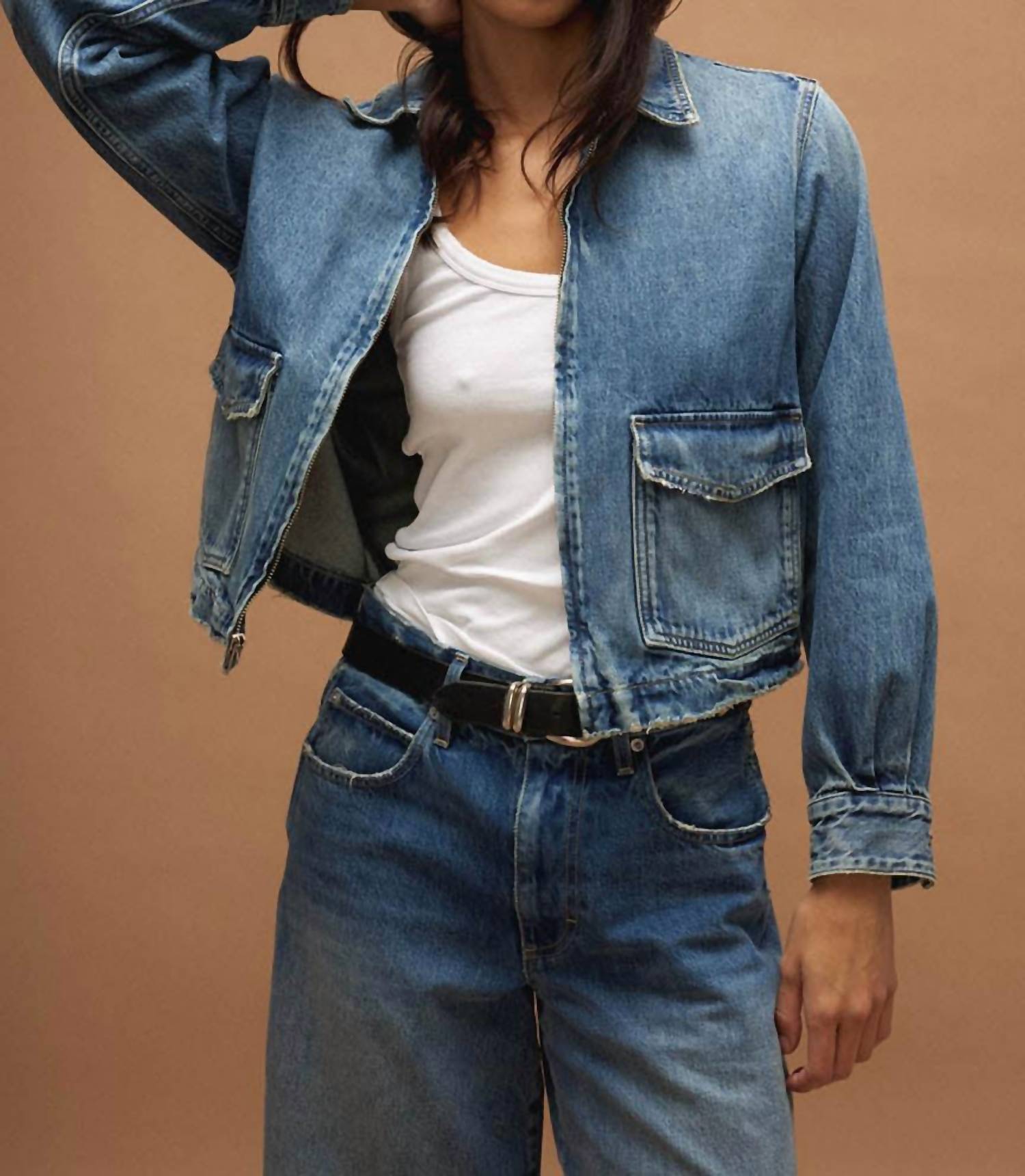 Amo - Sally Boxy Fit Denim Jacket