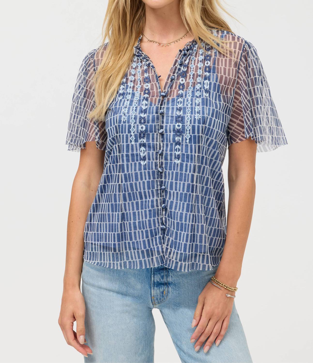 Johnny Was - LEANDRA MESH BLOUSE