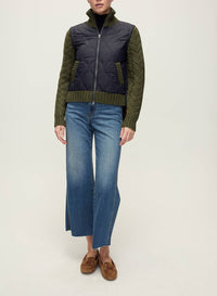 Veronica Beard - Patra Knit-sleeve Quilted Jacket
