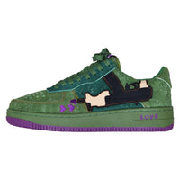 LoveKills Men's Purgers Fashion Skate Suede Sneakers in green purple - men's sneaker