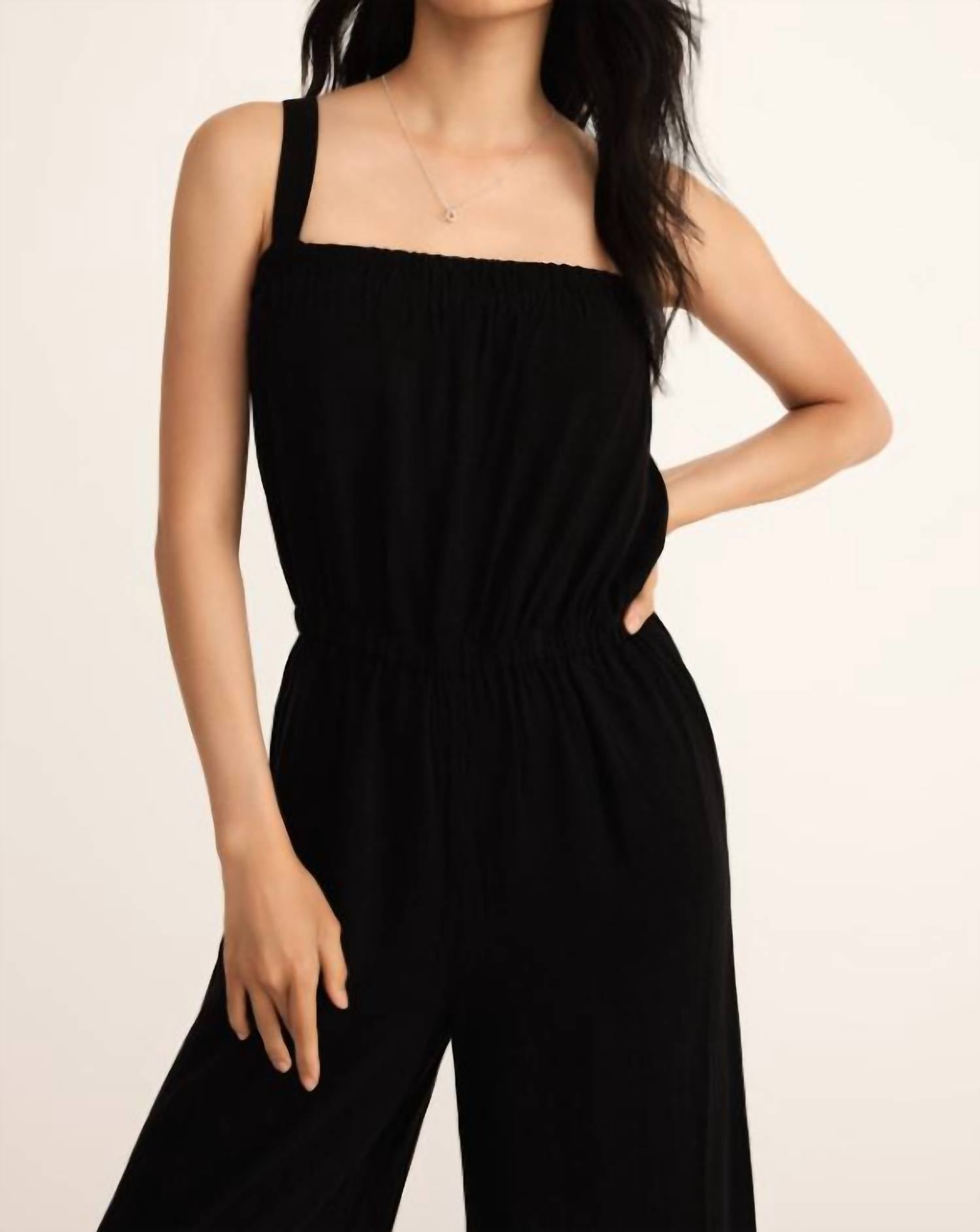 Z Supply Women's Solara Jumpsuit in black - women's pants - view 4
