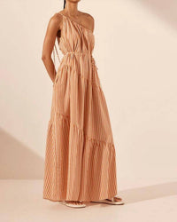 Shona Joy - Hele One Shoulder Tiered Maxi Dress