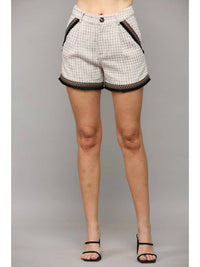 Fate by LFD Strictly Business Tweed Short in taupe - women's shorts