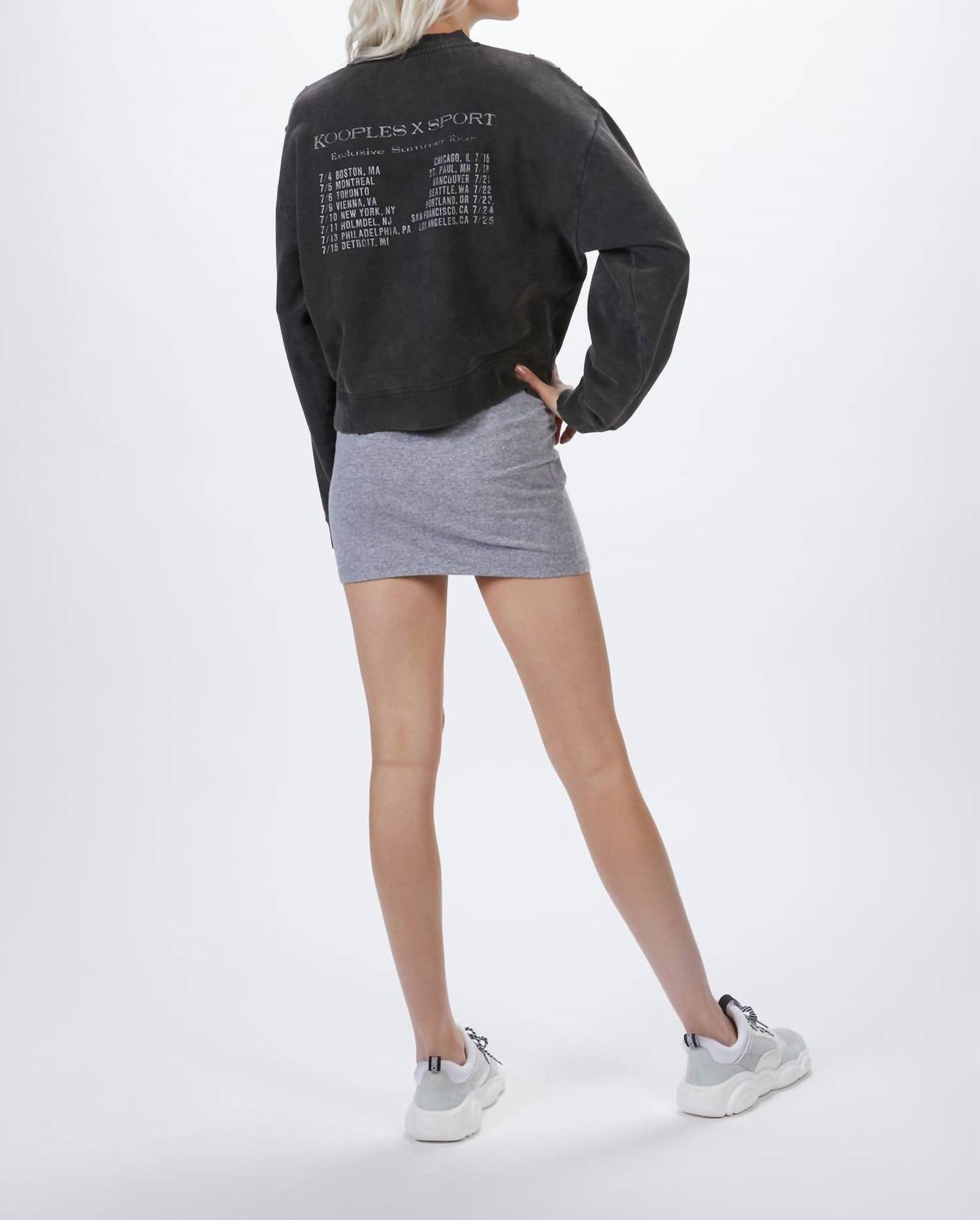 SWEATSHIRT WITH PRINT AND PIERCING