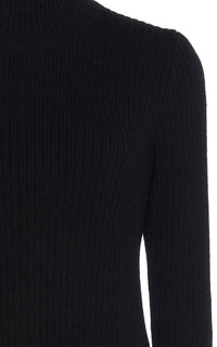 Bottega Veneta - Turtleneck Ribbed Knit Mini Dress