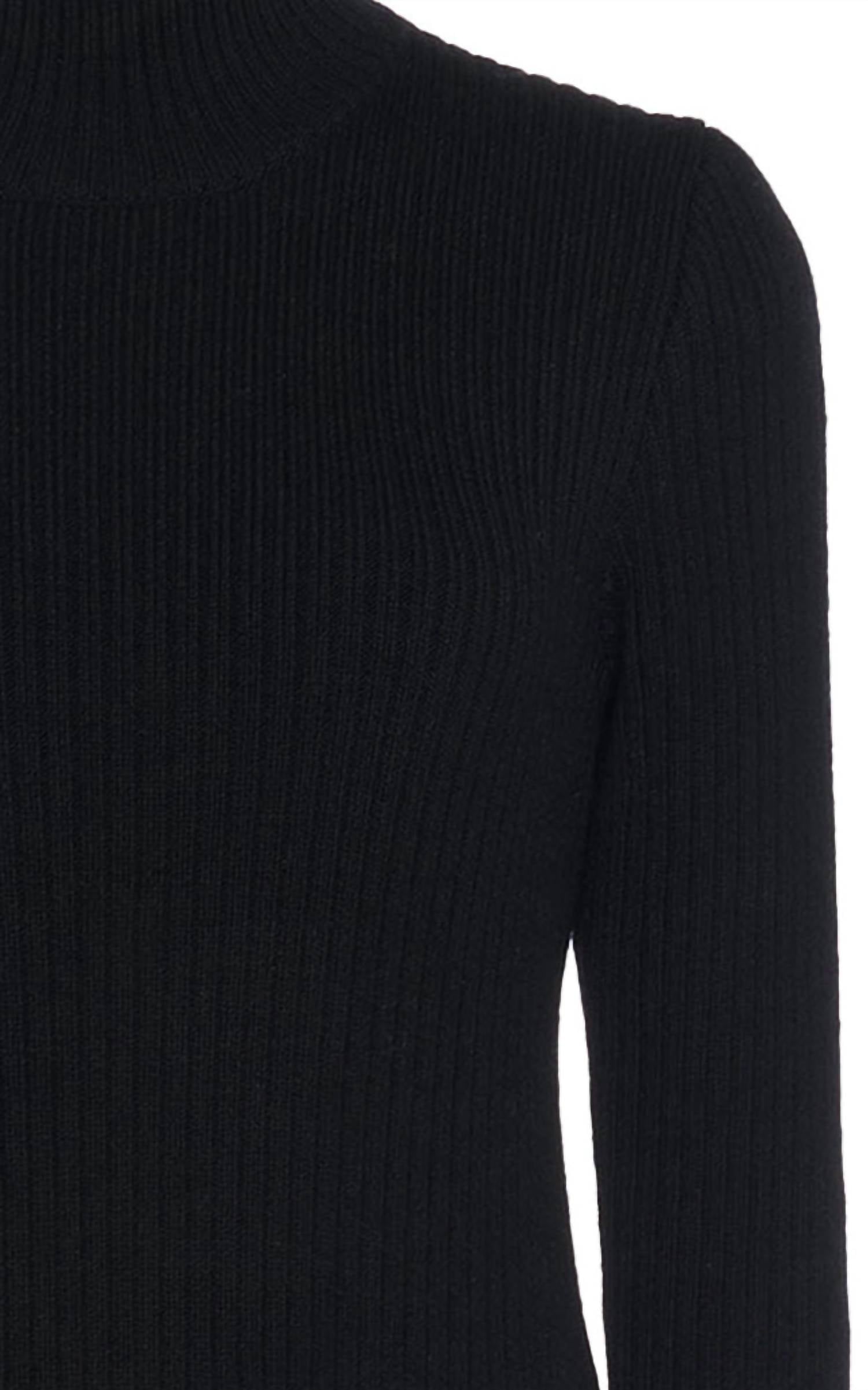 Bottega Veneta - Turtleneck Ribbed Knit Mini Dress
