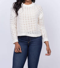 Central Park West - Open Stitch Boatneck Top