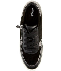 Aetrex Women's Leigh Suede Side Zip Platform Sneakers in black - women's sneaker - view 5