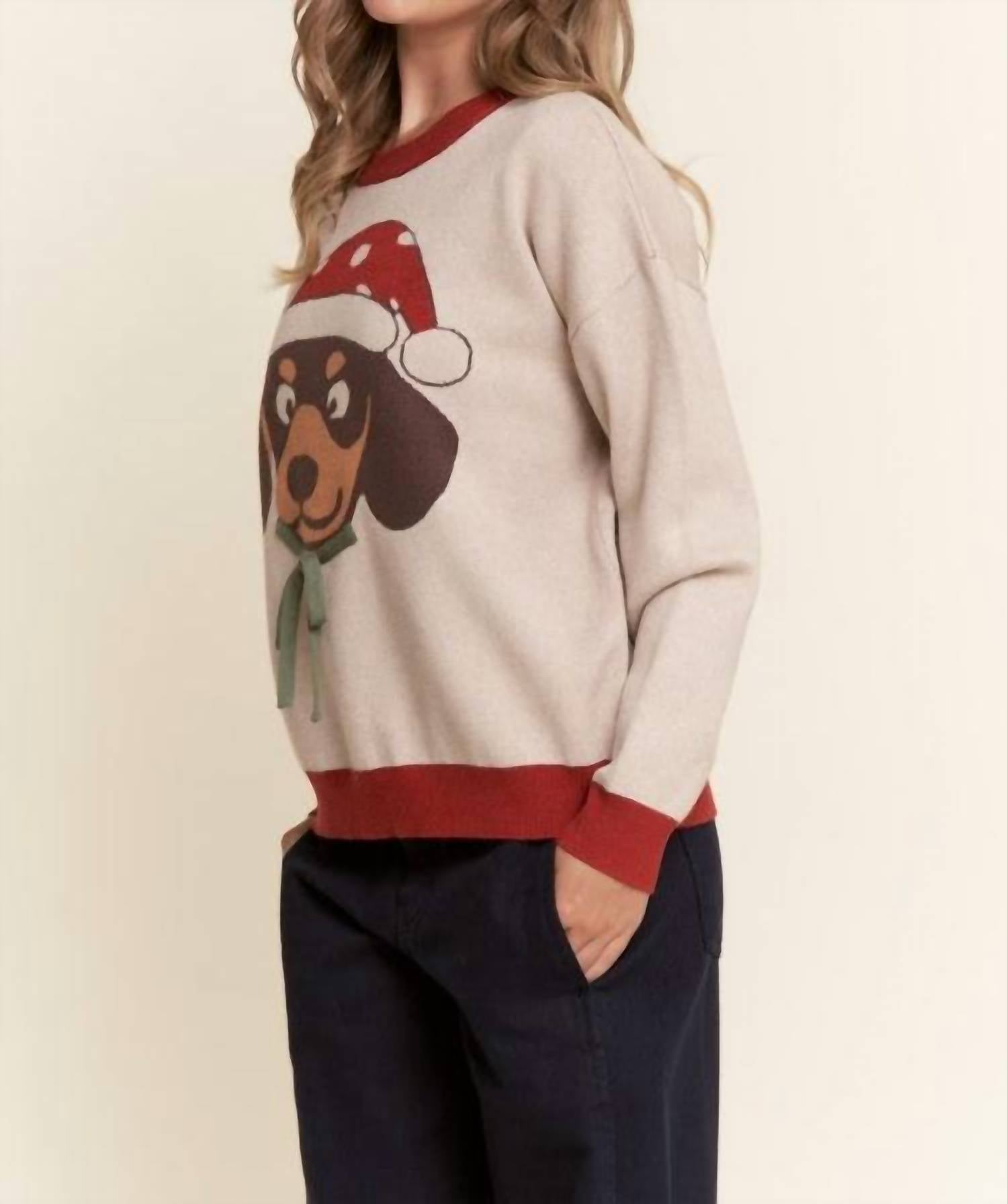 J.Nna - Dachshund Christmas Sweater