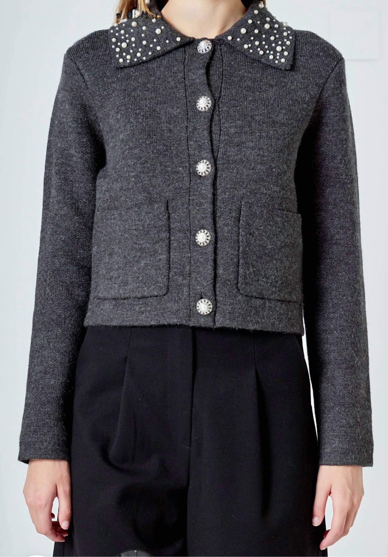 Endless Rose - Pearl Embellished Cardigan