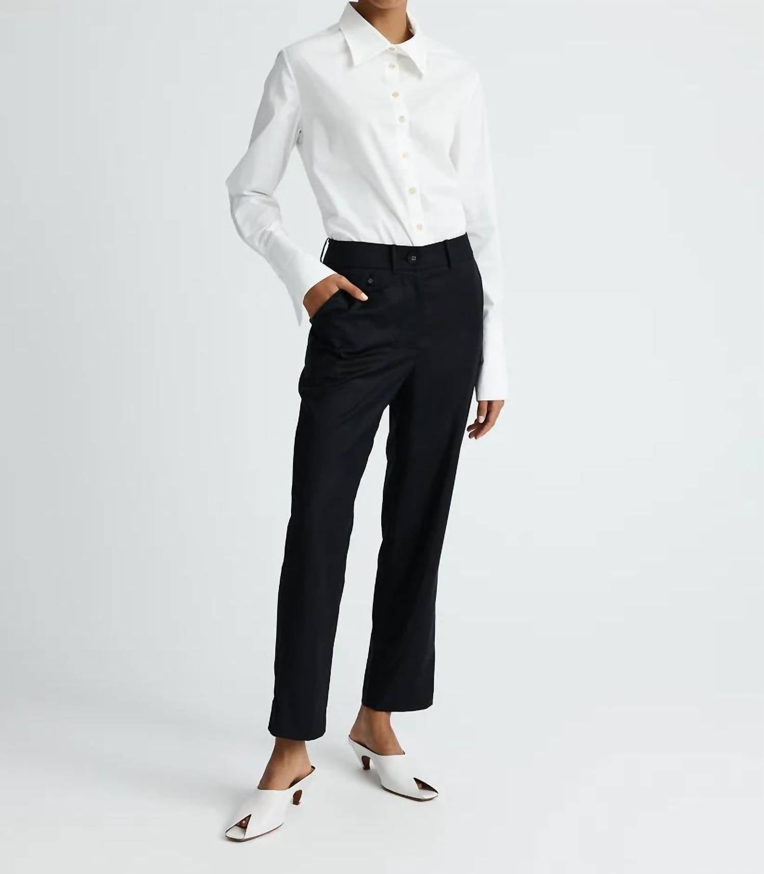 ANNA QUAN Odessa Long Sleeve Shirt in swan - women's shirt