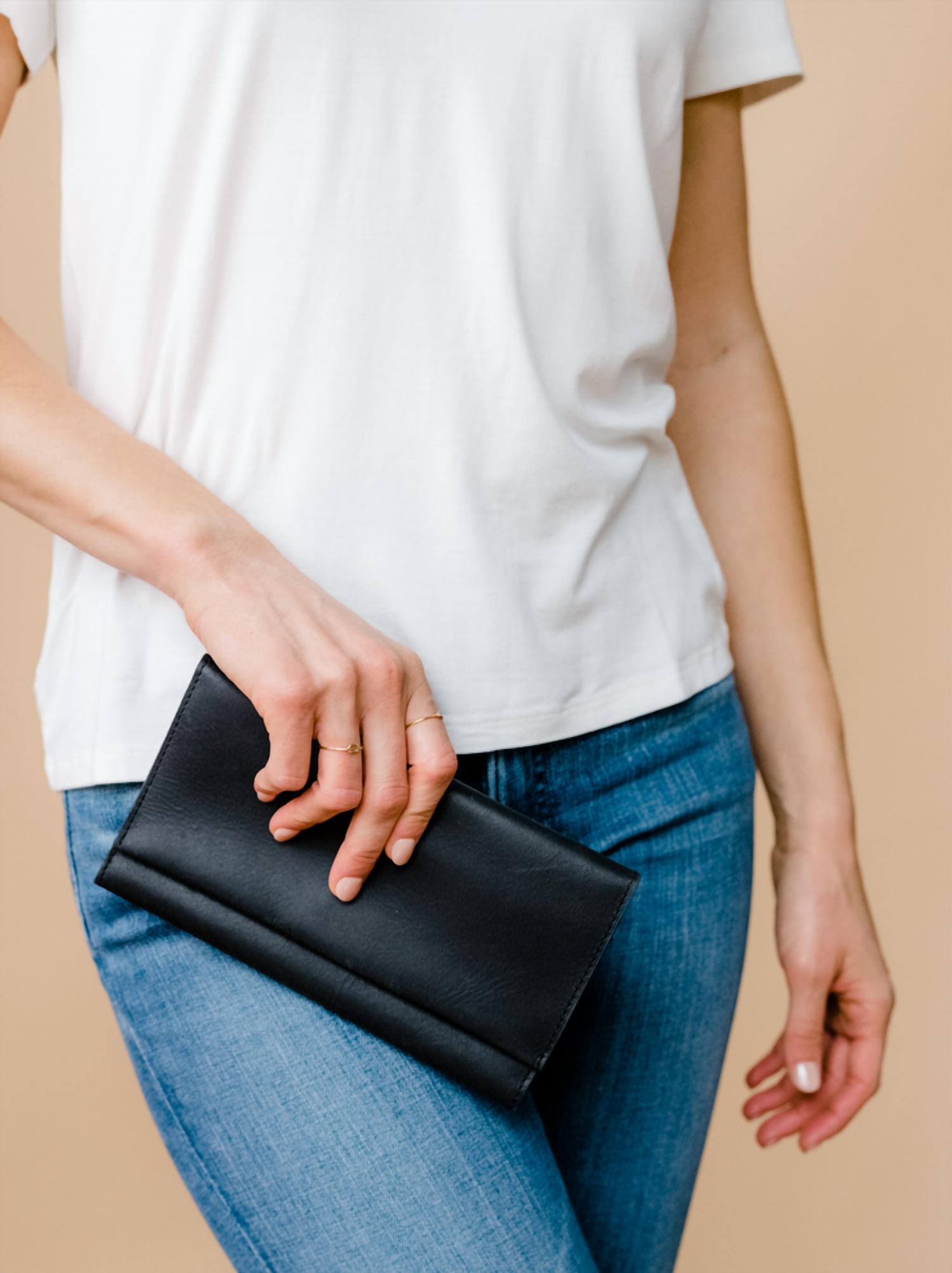 ABLE Women's Debre Wallet in black - women's bag - detail view