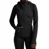 BEYOND YOGA pacer fleece full-zip jacket in black - women's jacket