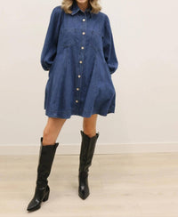 Entro - Jemma Button Front Mini Dress