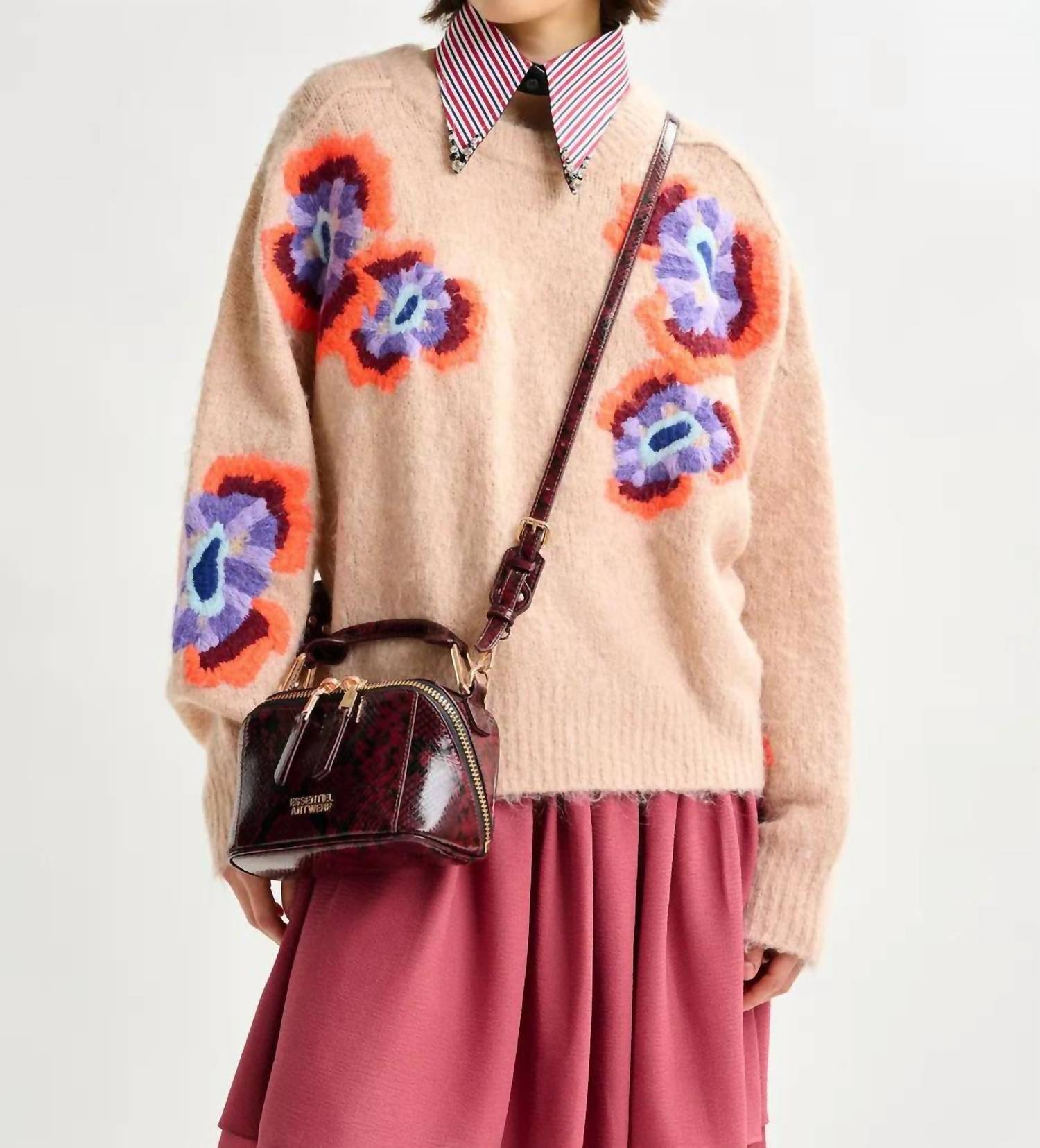 Essentiel Antwerp - Impossible Embroidered Knit Sweater