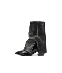 Halmanera Women's Foldover Lug Sole Boot in black - women's shoe