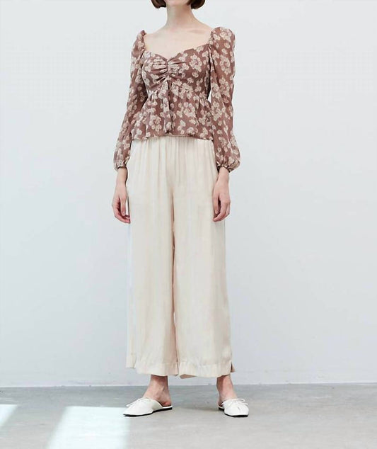 Grade & Gather - Fawn Chiffon Crop Top