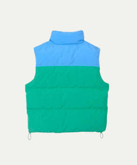 XIRENA Miller High Puffers Vest in blue grass - women's jacket - detail view