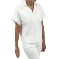 CHIARA BONI Women's Nuil Top in white - women's blouse - alternate view